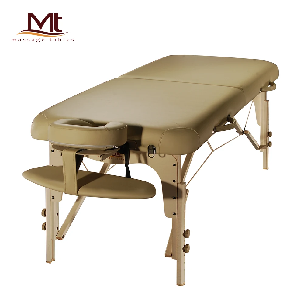 Mt Luban Fabius  Manufacture Factory Price Height Adjustable Portable Lightweight Folding Wood Massage Table Massage Bed Spa Bed