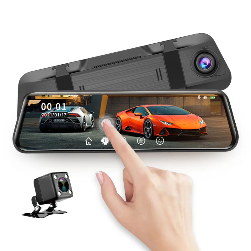 Aoedi AD813 1080P Full HD потоковый медиа Автомобильный видеорегистратор зеркало заднего вида для автомобилей с полным сенсорным