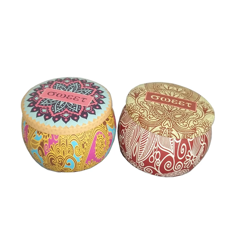 Wholesale custom wax tin container candle 8 oz candle tins for candle making
