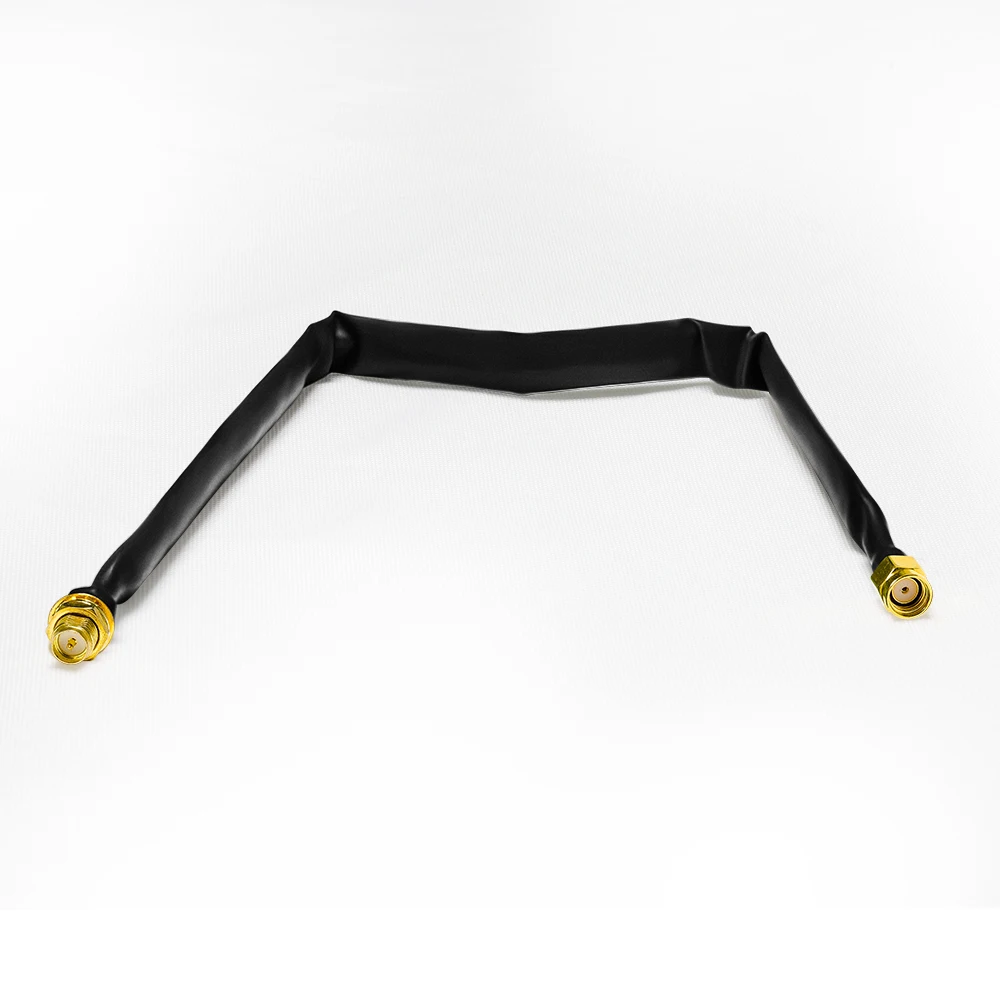 Passthrough Flat Cable RP SMA Male to RP SMA Female Flat Cable Coax Extension Window Flat Ribbon Cable
