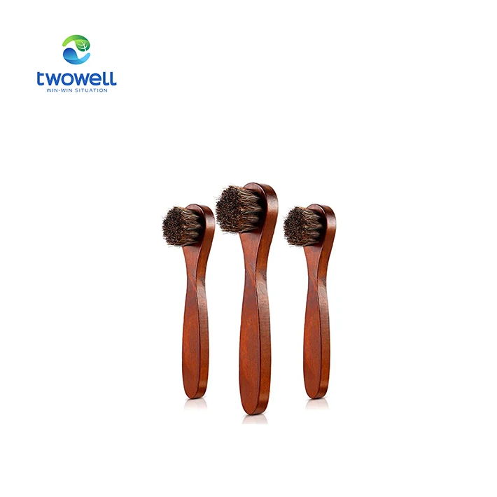 Лидер продаж, набор кистей для полировки обуви, набор кистей для сухой кисти, черная ручка, высокое качество, индивидуальный логотип