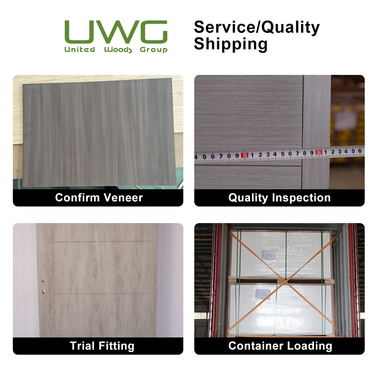 Wood Plastic Composite Factory Price Waterproof Interior WPC Door