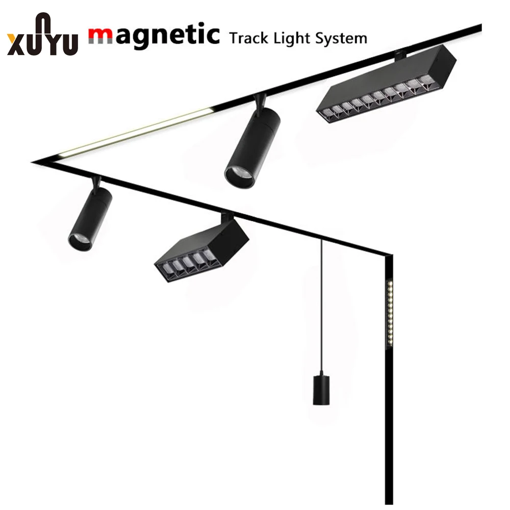 New 2024 220V Magnetic Rail Led Lighting Dimmer Magnetic Linear Track Light for Commercial Lighting
