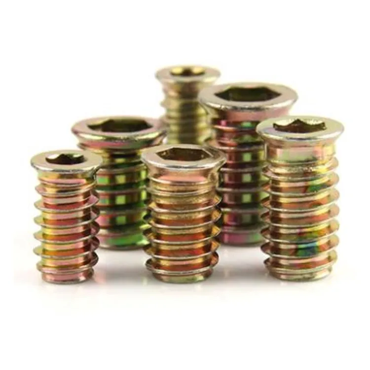 M8 brass thread furniture insert nut