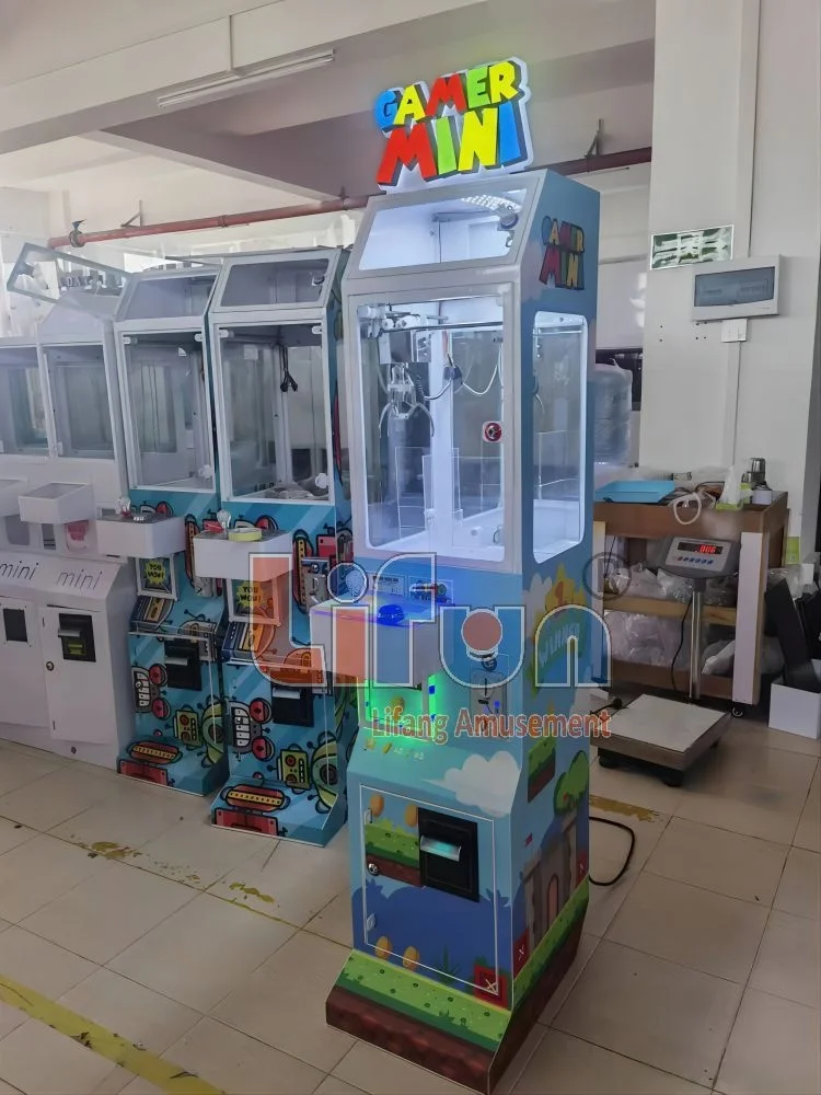 Lifun Rainny Toy Crane Machine Coin Operated Mini Doll Vending Gamer Mini Claw Machine With Bill Acceptor