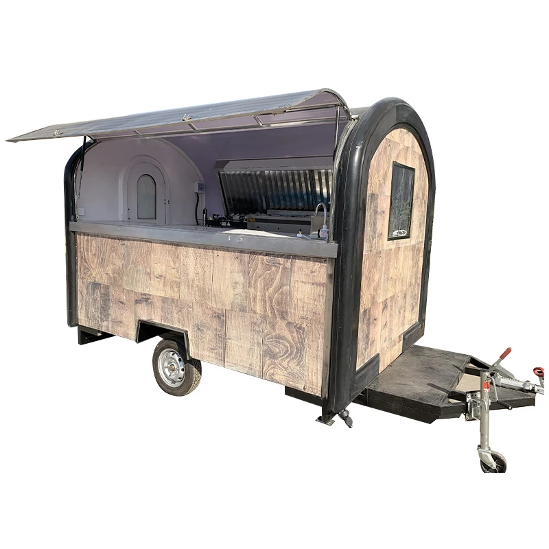 Новинка 2020 года, на заказ, полноценная кухонная дорога, легальный сборный кондитерский корзина для еды, фургон для еды с отделкой под дерево