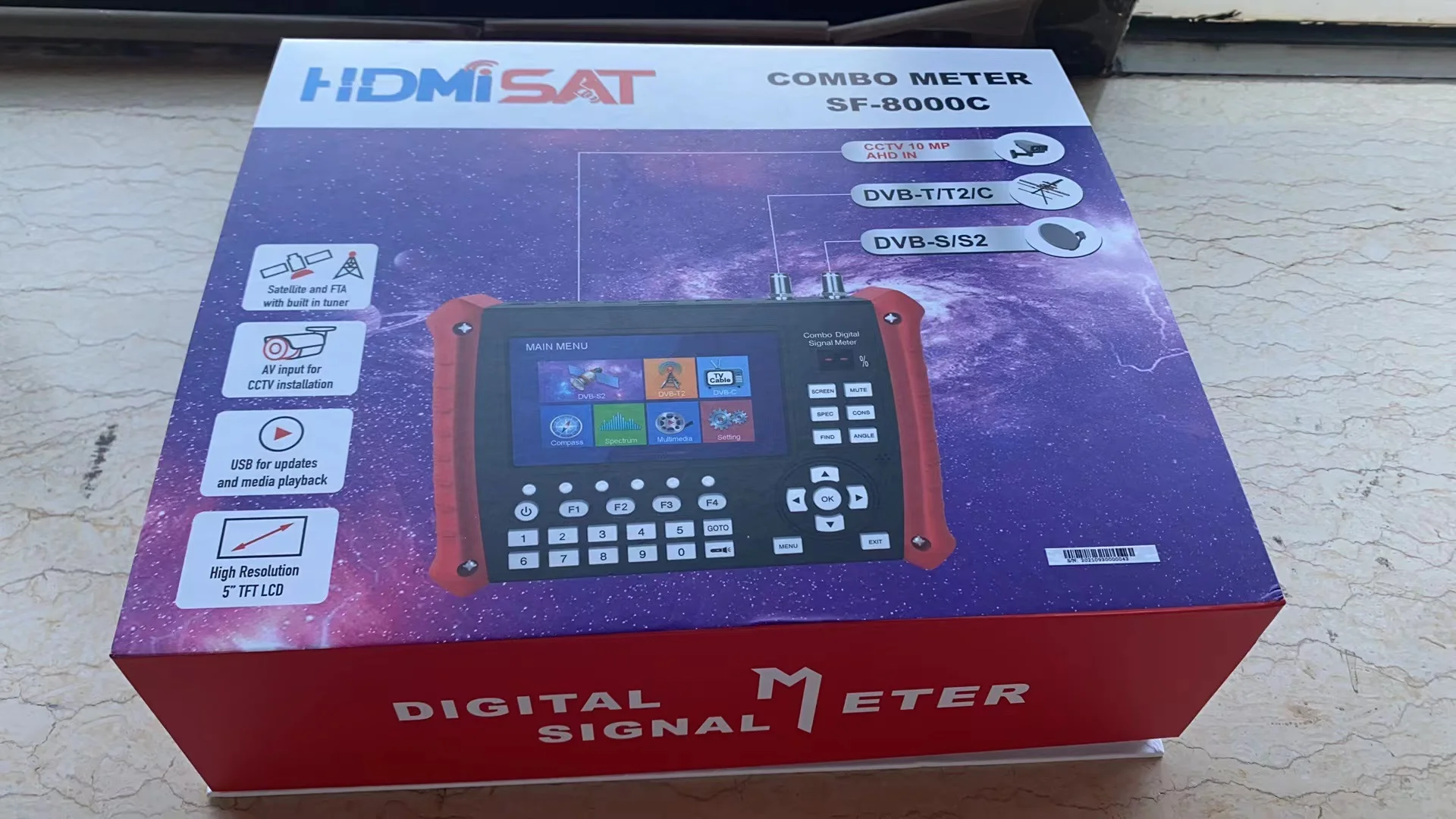 Gecen digital tv satellite finder meter combo DVB-S2 DVB-T2  mpeg-4  sat finder prices