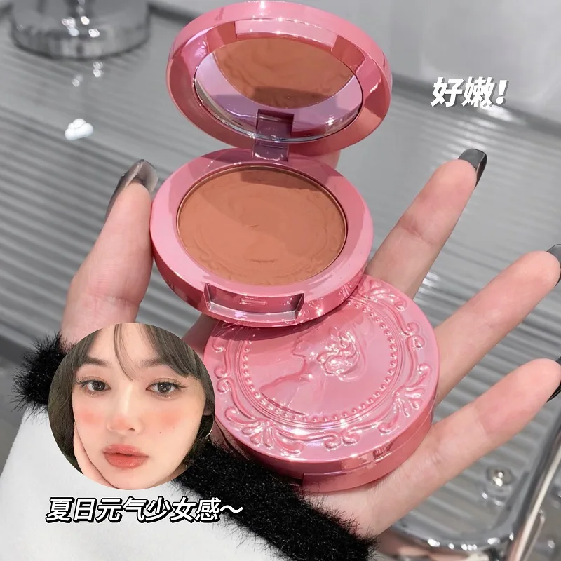 Gege Bear High Pigment Long Lasting matte shimmer face make up blush palette high pigment 3D Relief Powder Blusher