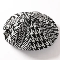 Hat beret Female Autumn And Winter Wool Beret British Knitting Artist Beret Hat Cheap For Adult