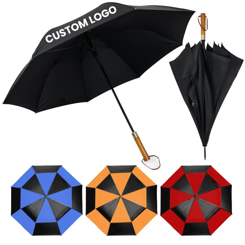 Hot Sale Popular Supplier Wholesale Promotional Custom Logo Umbrella Luxury Windproof Eco Friendly Automatic Golf Umbrellas