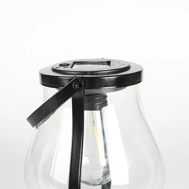 
Outdoor Glass Lamp Solar Powered Lantern Decorative Garden Light 