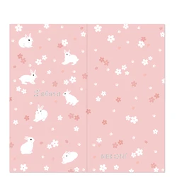Nekoni Notebook Note Books Sakura Festival with Grid Paper 210mm x 110mm, 32 Sheets/64 Pages Per Pad for Handbook