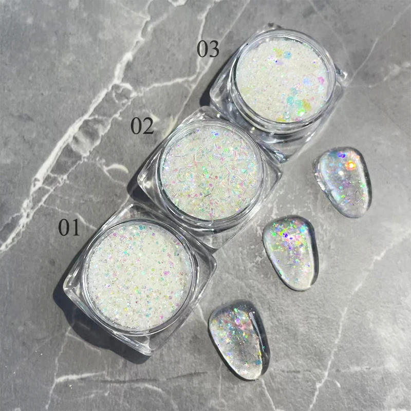 Factory Bulk Wholesale Rainbow Fine Mix Chunky Glitter For Nail Art Cosmetics Makeup