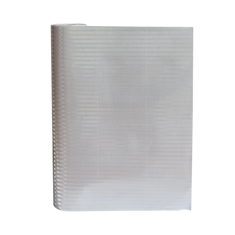White EN12899 RA Class RA2 Micro Prismatic Adhesive Diamond Grade Reflective Sheeting Film Roll with Mesh Backing