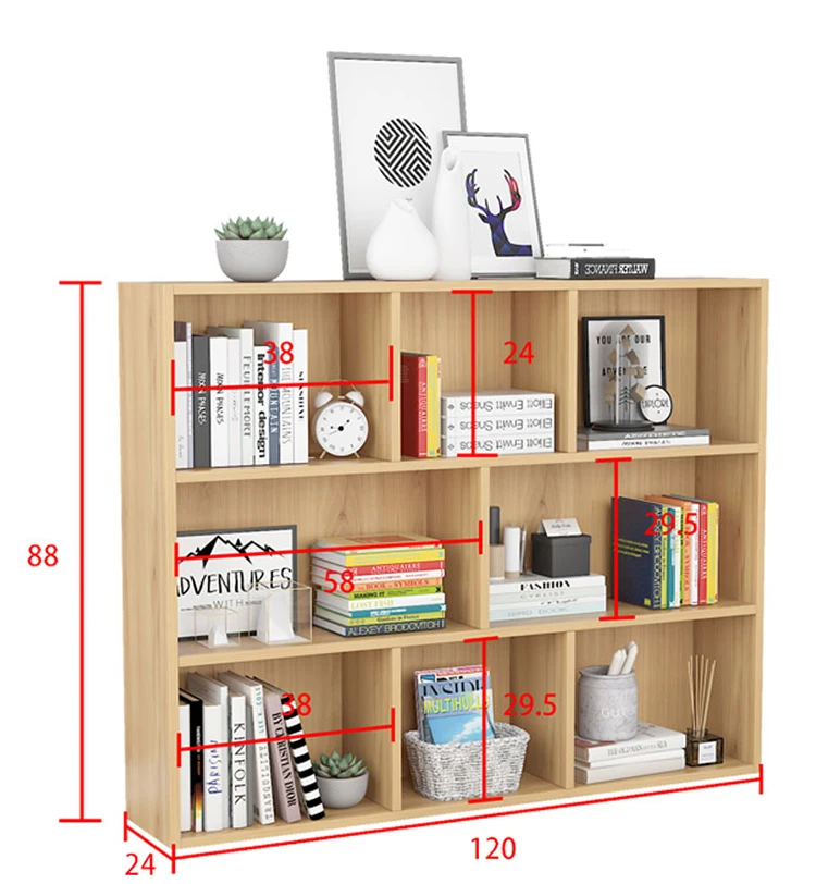 Wooden book shelf children book rack large capacity wholesale