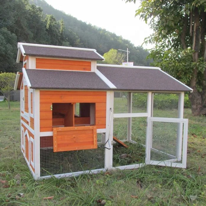 Wooden chicken house designs coop hen hutch pet house with large run