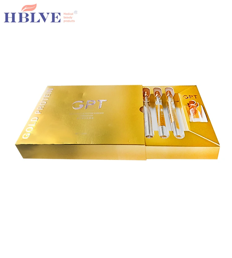 Newest No Needle Gold Protein Peptide Line Carving Facial Beauty Salon Set Box Facial Thread Lift