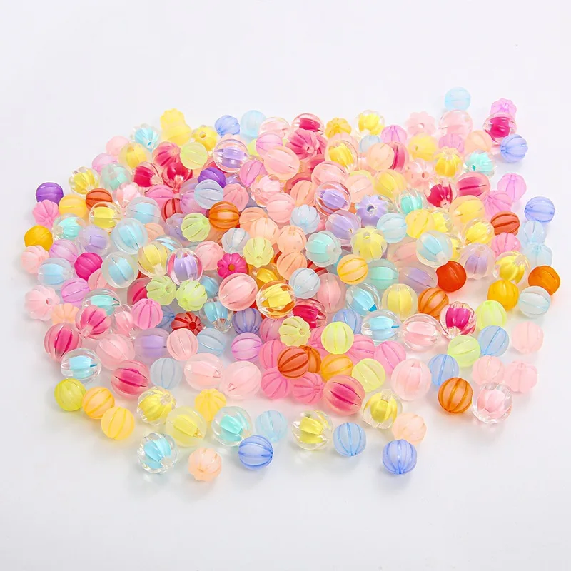 Super AA Grade Acrylic Frosted Beads Pumpkin Loose Beads Acrylic Beads wholesale for DIY Jewelry Making