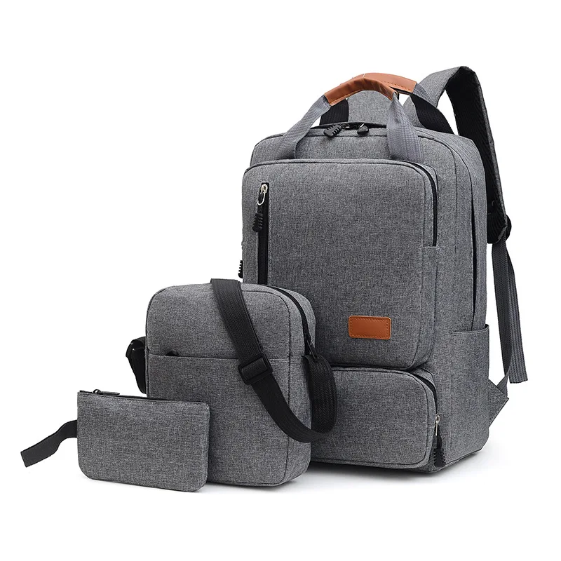 Morden Style 3 Pcs Set Stationery Mochila Escolar Large Capacity Backpack Book For Teegner Student Casual School Bags