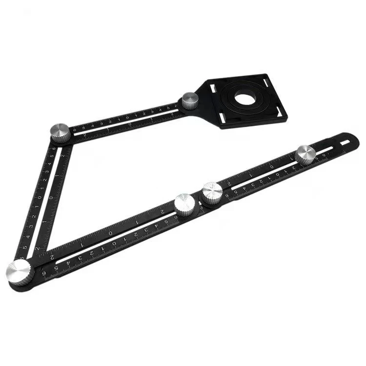 New universal aluminum alloy six-fold ruler tile opening locator angle measuring tool angle finder measuring ruler