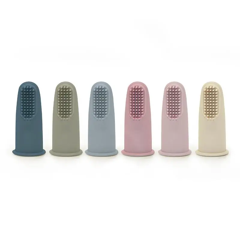 
Baby Silicone Finger Toothbrush BPA Free Soft Silicone Toothbrush Infant Buddy Teeth Rubber Massager Brush Multi Colors 