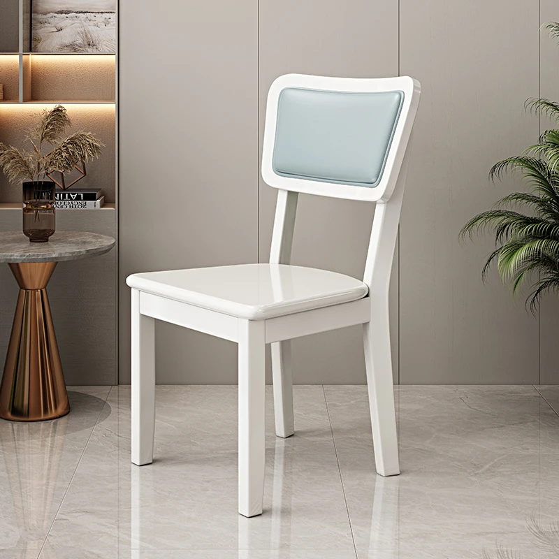 Hot Sale Dining Room Furniture Upholstered Chair Solid Wood Chairs Leather Seat for