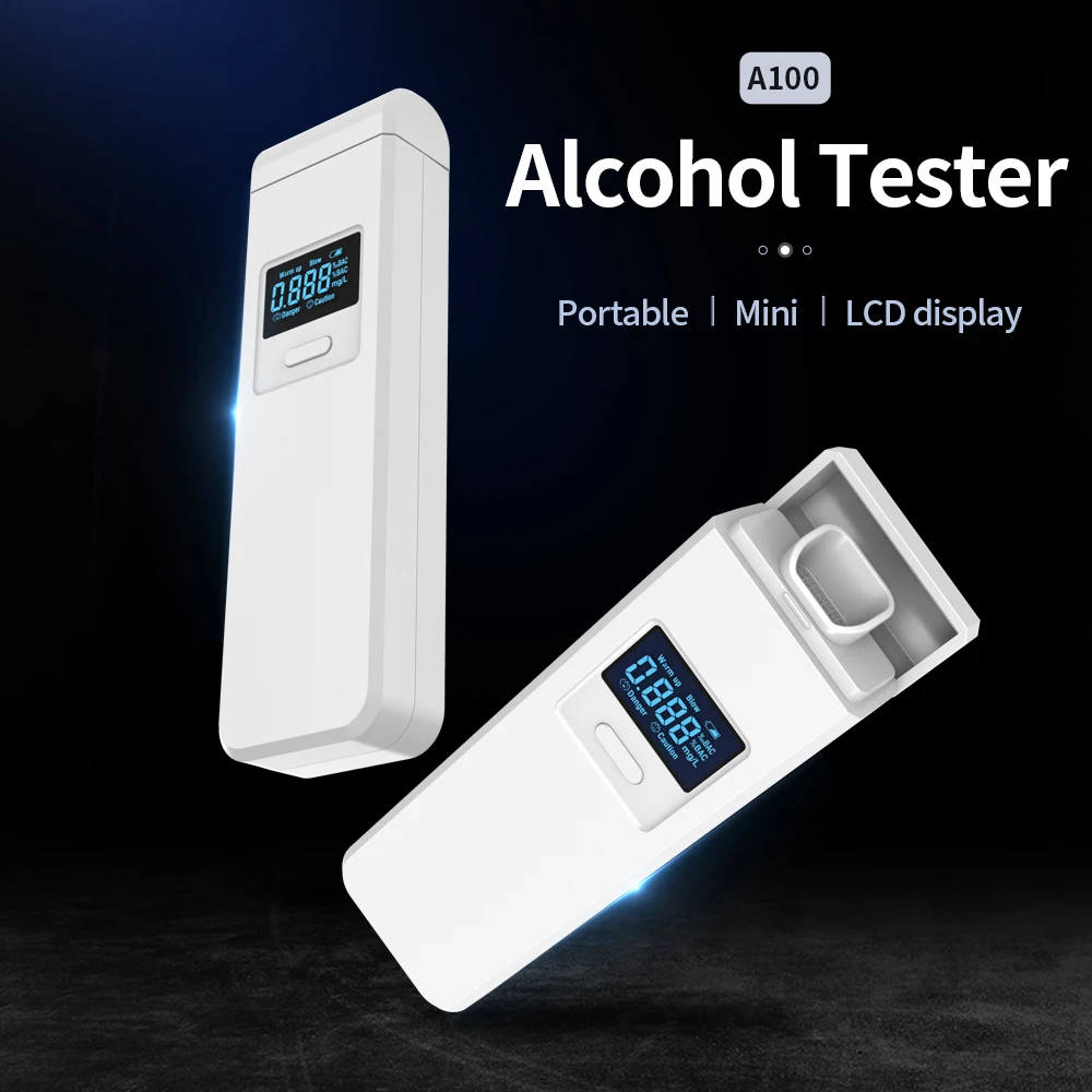 2022 Professional Digital Car Breath Mouthpiece USB Alcohol Tetser