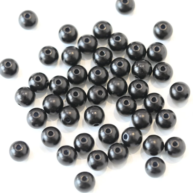 
Hot Sale ABS Plastic Loose Round Pearls Amethyst Beads Decorative Pearl Hair Clip with Holes Designs 