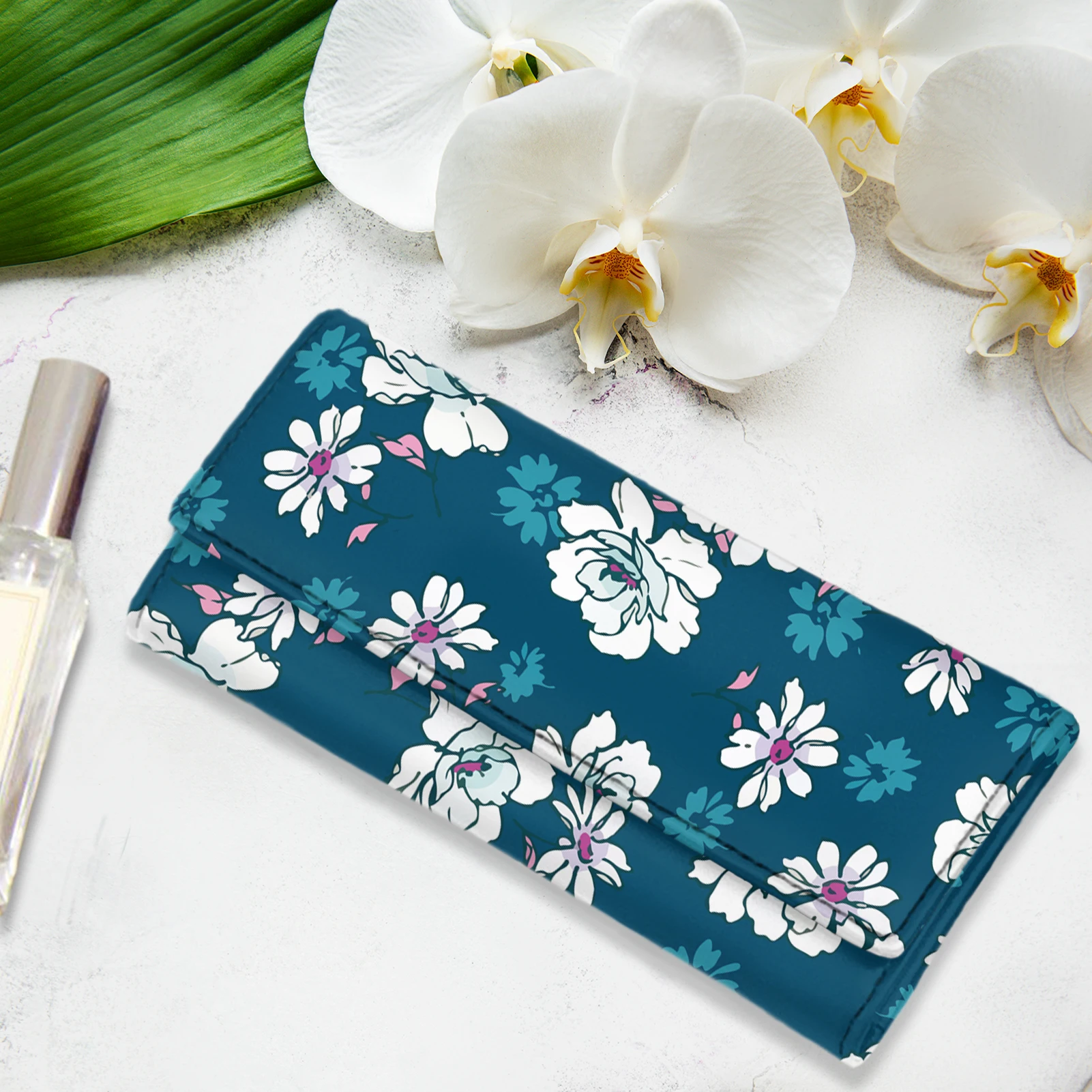 
Laides Floral Print Wallet Pink Rose Flower Deisgn Printing Purse Long PU Leather Large China Factory Dropshipping Products 2021 