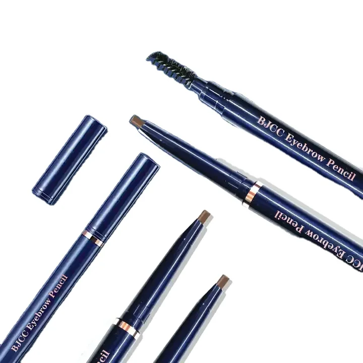 Hot Sale Women Makeup Cosmetic Korea Rose Gold Thin New Organic Vegan Wooden Eyebrow Pencil Manufacturers Brow Pencil
