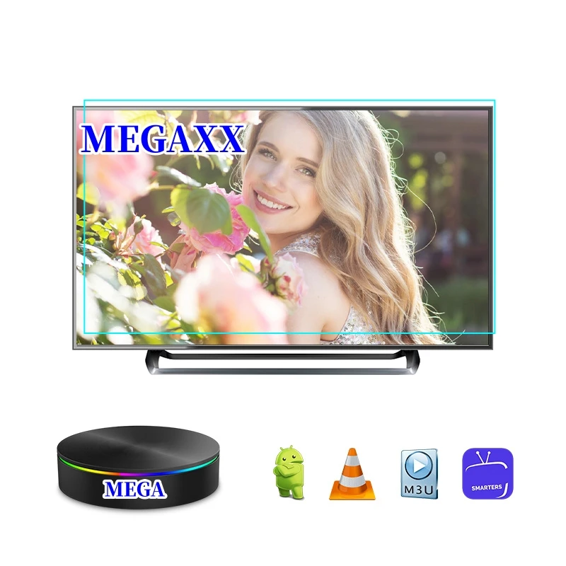 Megaott OTT Server M3U Box Top Quality for World Reseller Panel 24h free Trial World List for Smart Tv iptv M3U Subscription
