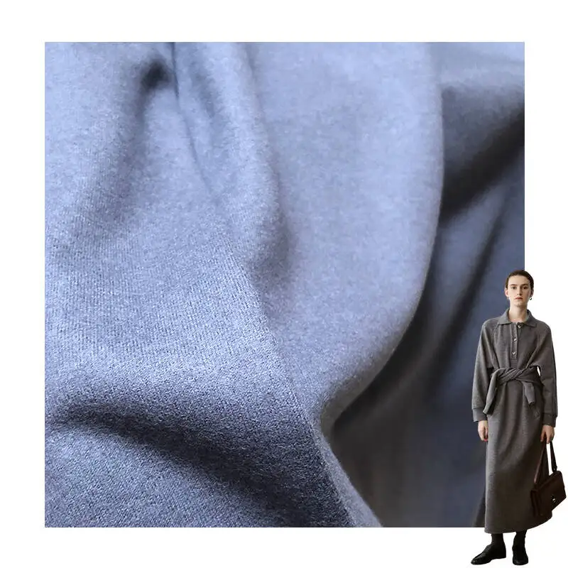 Wholesale Natural 100% Merino Wool Fabric Plain Dyed 240g Warm Breathable Coat Pant Hoodie Fabric