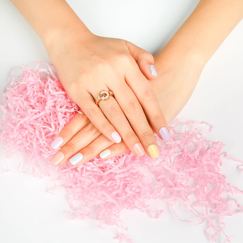 Korean style new gel nail sticker with UV lamp gel nail wraps
