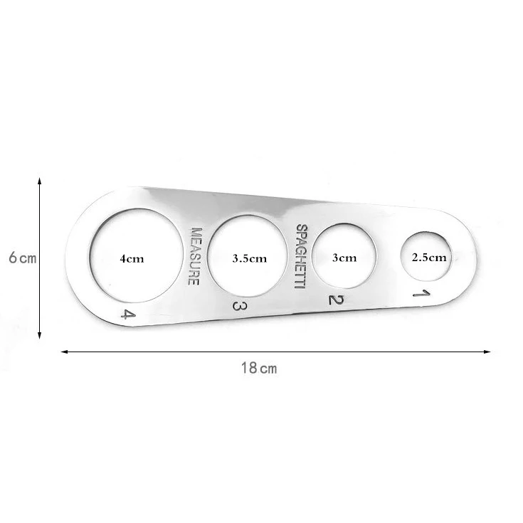 4 Serving Portion Stainless Steel Spaghetti Measure Cooking Tool Pasta Ruler Kitchen Pasta Measuring Tool