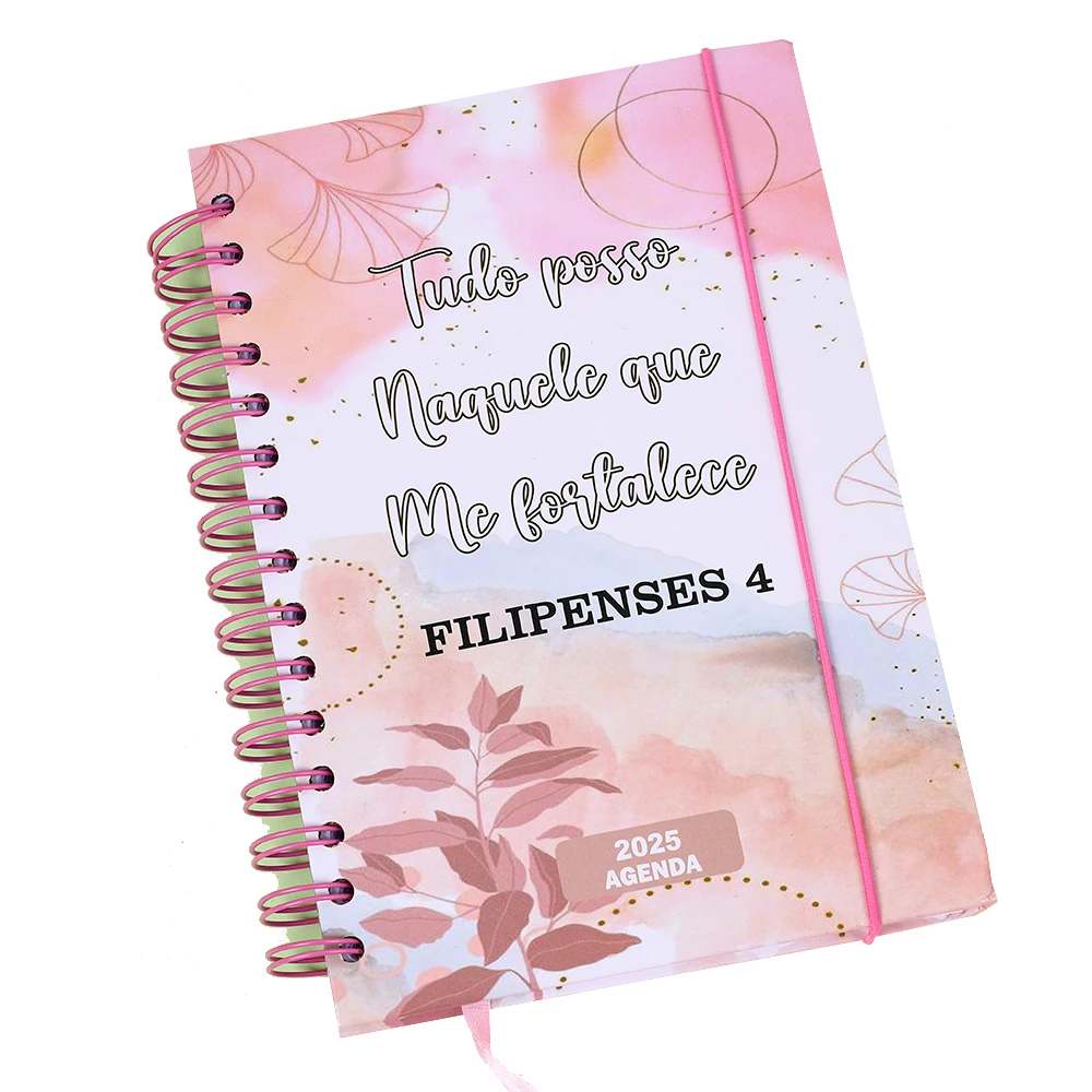 School Wholesale A5 custom logo printing planner school supplies student notebook with elastic band bullet diary