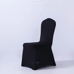Wholesale White Black Washable Polyester Spandex Stretch Wedding Decoration Party Banquet Chair Cover For Events Living Room