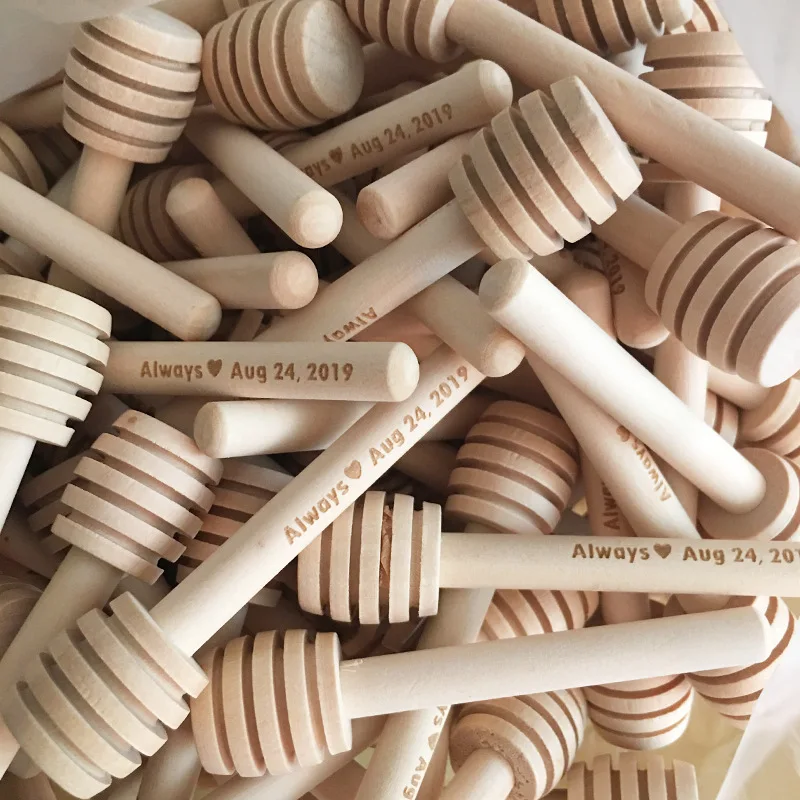 
Mini Wooden Honey Stick Honey Spoon / Dipper 