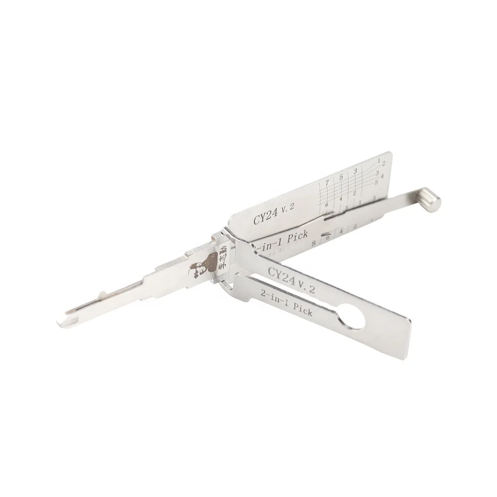 Original High quality Automatic Pick Decoder Car Lock Picker Locksmith Tools Lishi CY24 2 in 1 Dr/bt