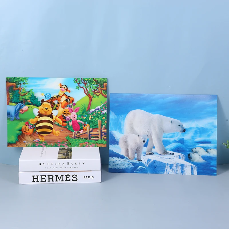 Hot Sell Best Seller Hihg Quality 3D Picture Lenticular printing Anime Stickers 3D animal posters