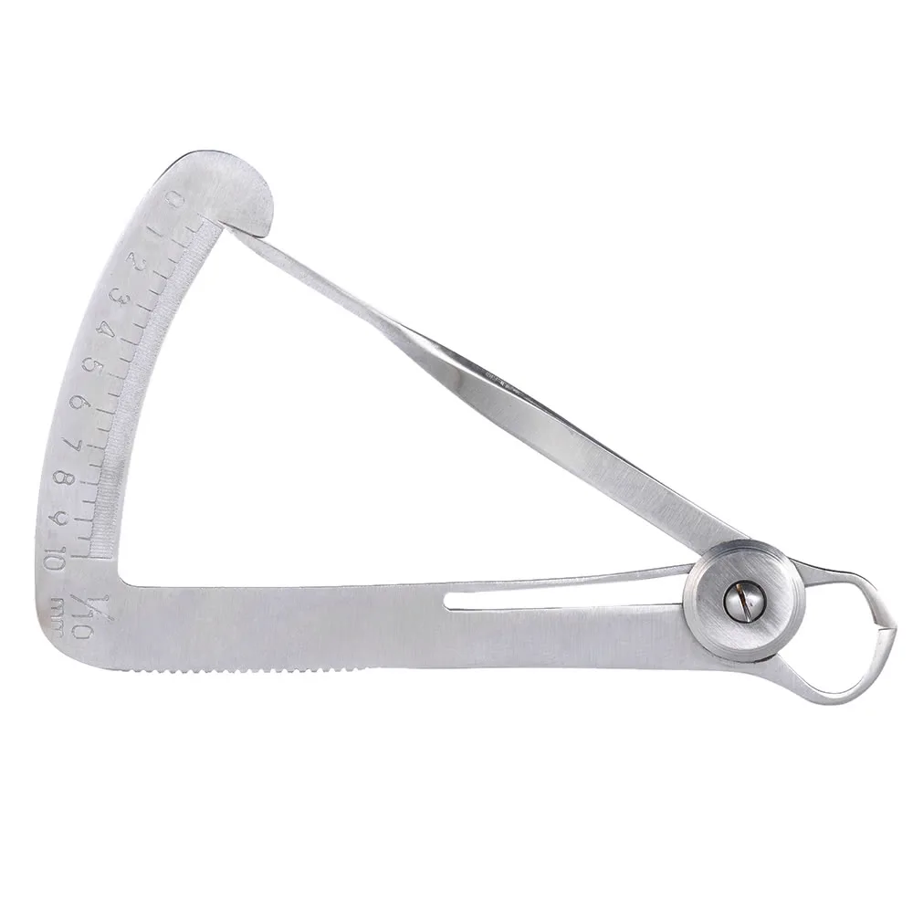 Stainless Steel Dental Gauge Caliper Dental Metal Wax Thickness Measurement Ruler Tool for Dental Lab