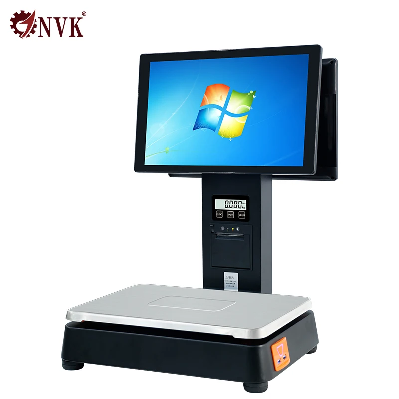 15/30 kg 15.6 inch Dual Touch Screen Display Barcode Scale POS Machine POS Systems