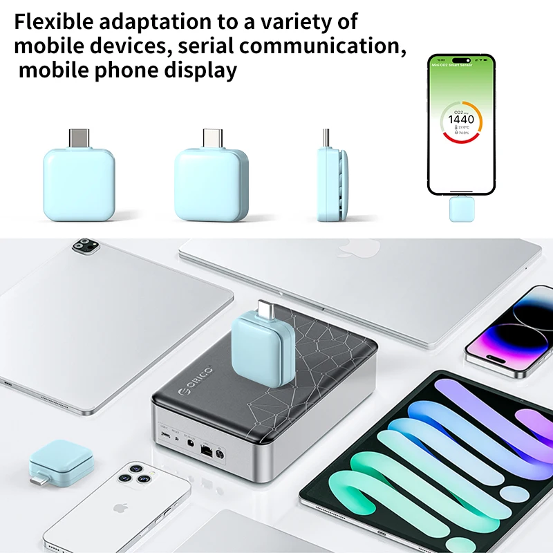 Mini CO2 Monitor for Winter Analyzer Professional Carbon Dioxide Detector for Anywhere Portable Personal Monitor for Safe Home