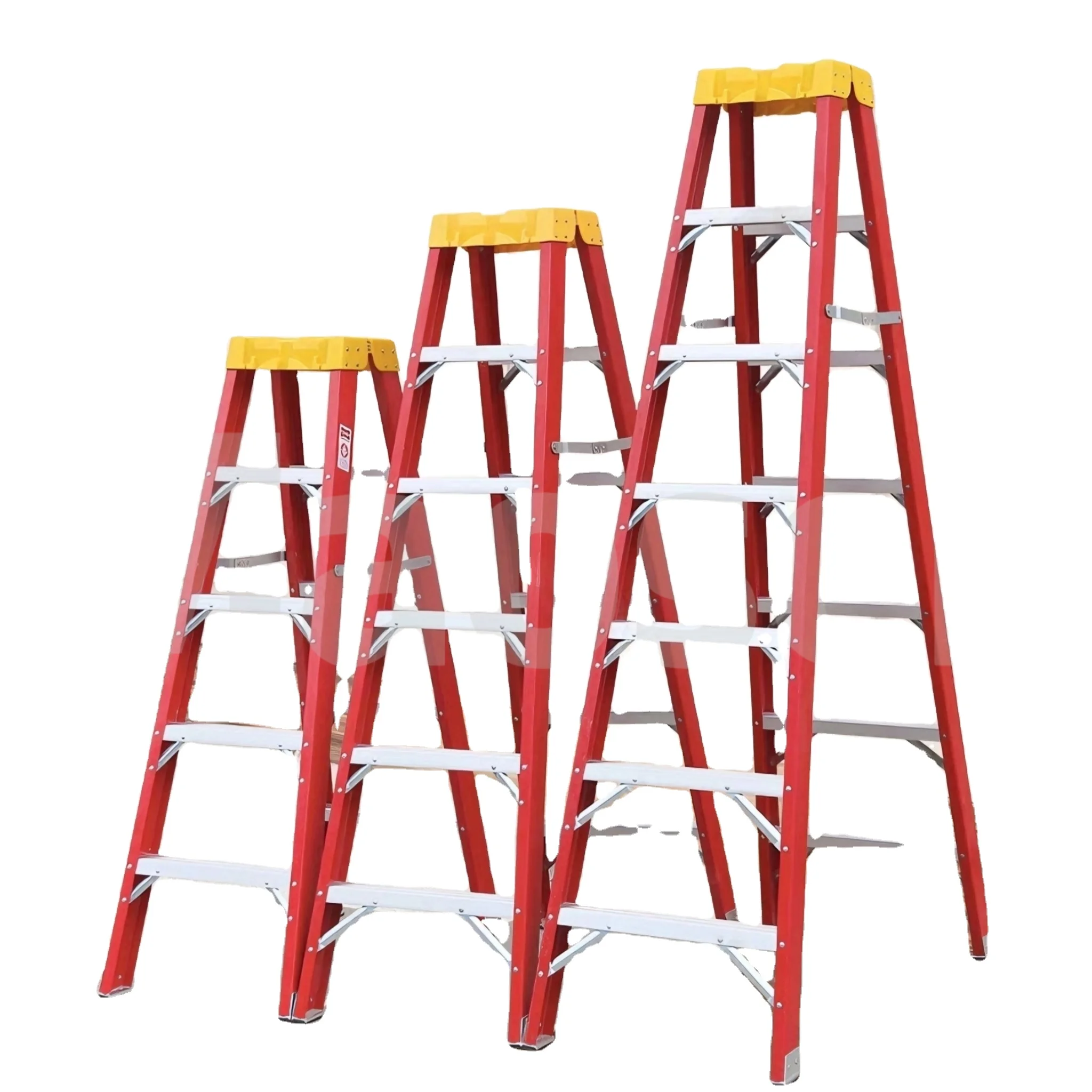 Fiberglass Ladder For Electician  Factory Direct Sale 16 20 24 28 32 36 40 step Fiberglass