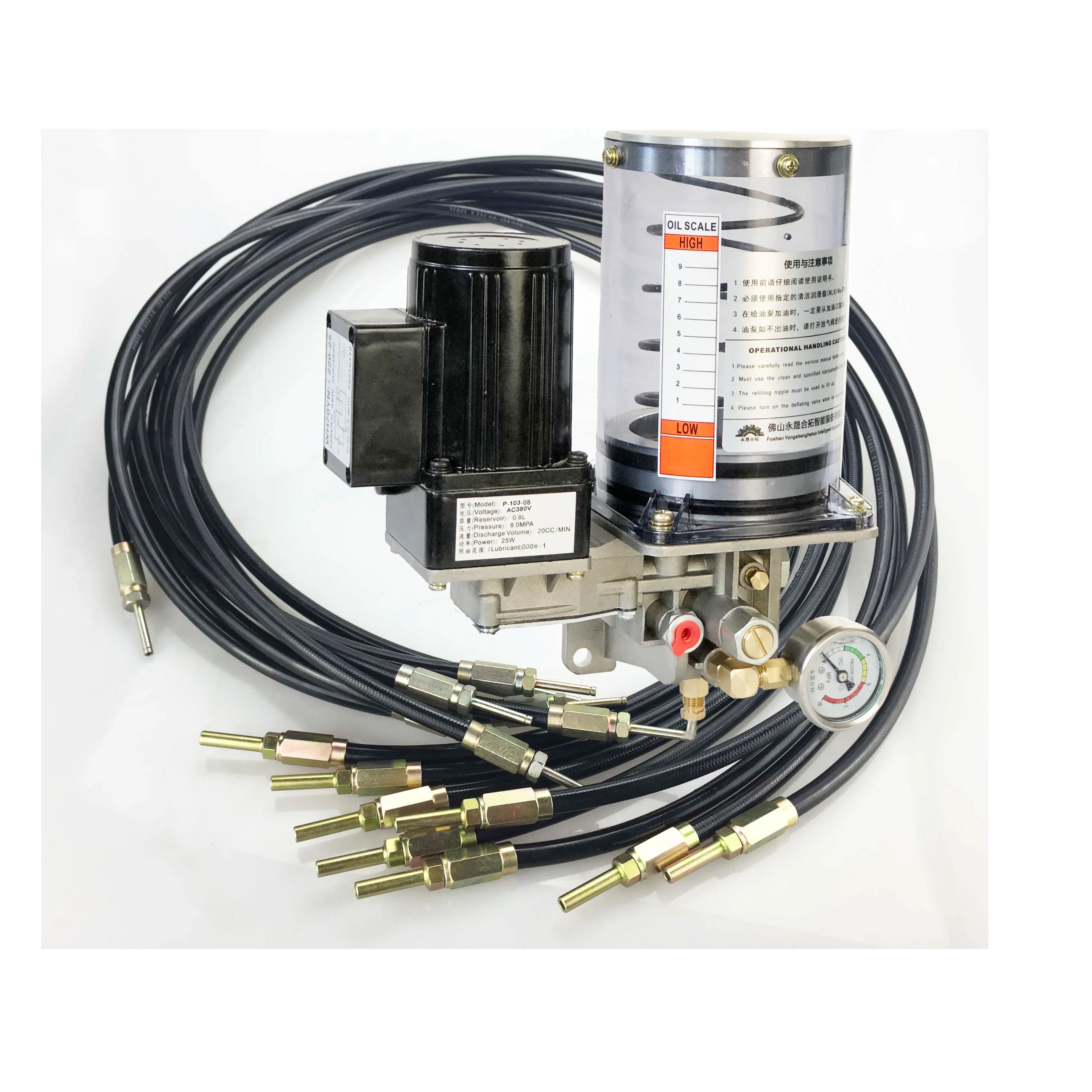 YONGSHENG Factory High Pressure Resin Hose Lubrication Hose Stud Accessories Threaded Sleeve Hose Centralized Lubrication System