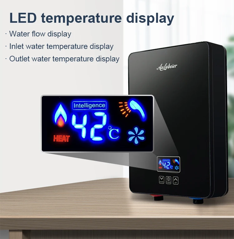 Europe hot sale energy saving instant tankless 4kw geyser heating fastly shower instant water heaters