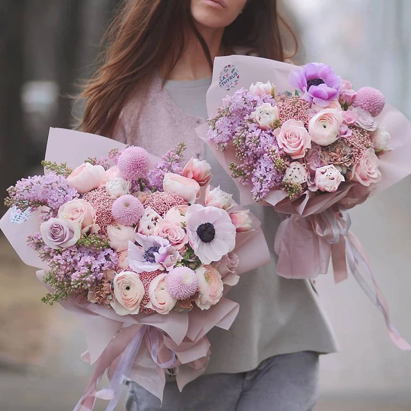 JOYWOOD New design Waterproof Floral Paper Plastic Wrapping Film Flower Korean Wrapping Paper For Flower