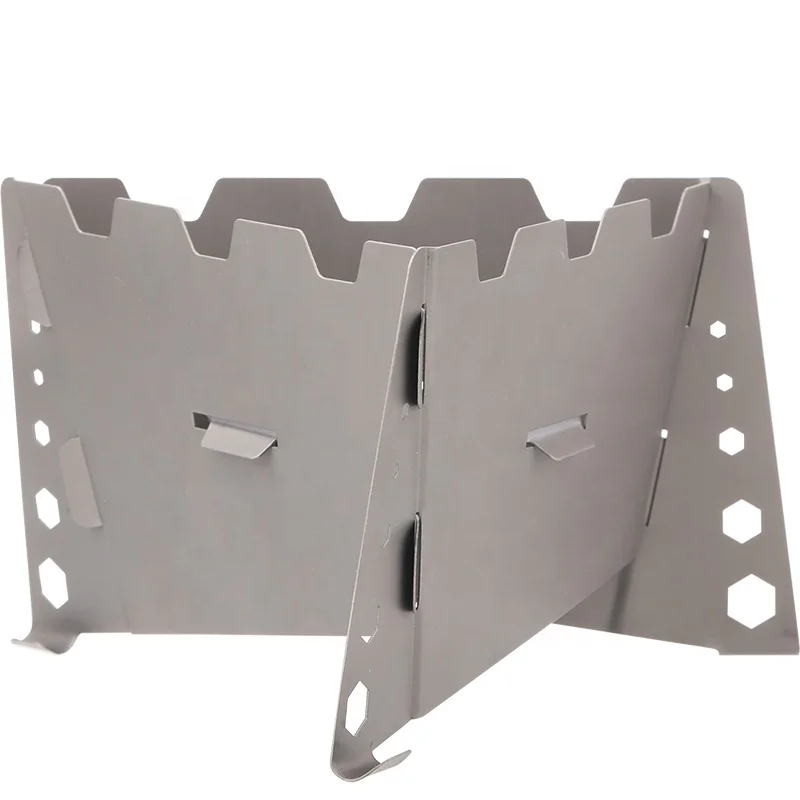 Outdoor Titanium Alcohol Stove & Rack Combo Set Mini Ultralight Portable Liquid Alcohol Stove Stove Rack Support Stand