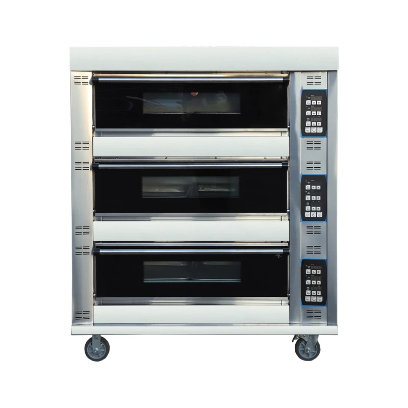 3 Deck 6 Trays deck oven bakery bread and cake Commercial oven with digital temperature display manufacturer