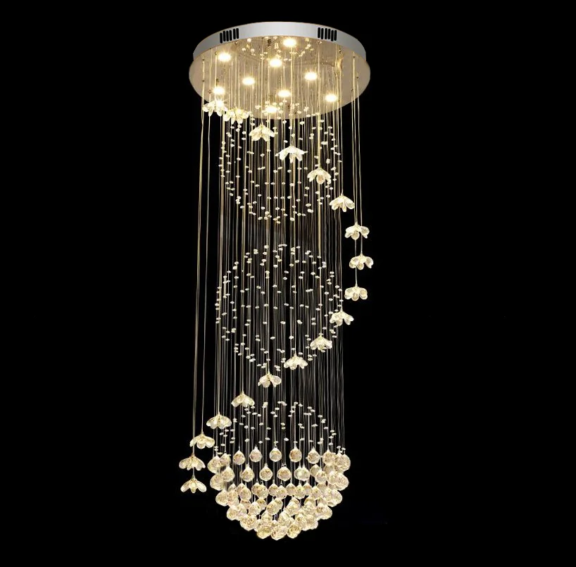Luxury chandelier pendant lights hanging lamp for home living room stair ceiling crystal chandelier