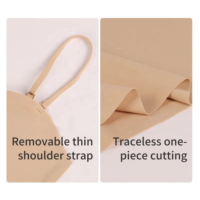 High Quality Daily Soft Silk Wirefree  Premium Seamless Bra Camisole Sujetador de mujer Padded Basic Tops Tank Top For Women